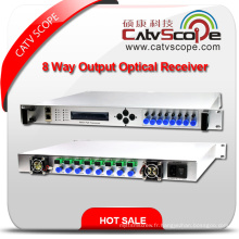 Fournisseur professionnel Haute performance 1u sortie 8 voies Chemin de retour de tête de tête Nœud optique / sortie 8 voies Chemin de retour de tête Nœud de fibre optique